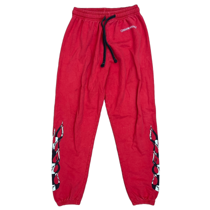 Chrome Hearts Matty Boy Flame Sweatpants Red