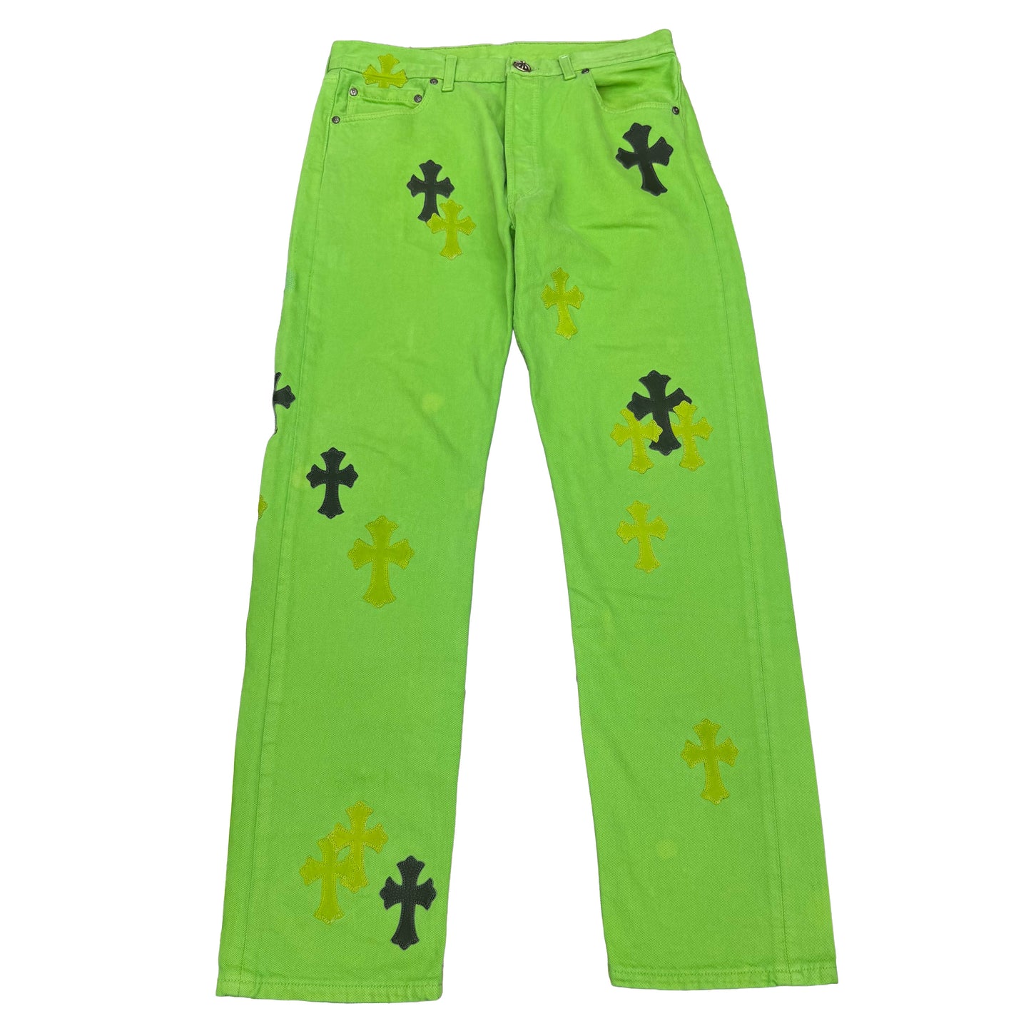 Chrome Hearts Matty Boy Sex Records Vintage Levi's Jeans Slime Green