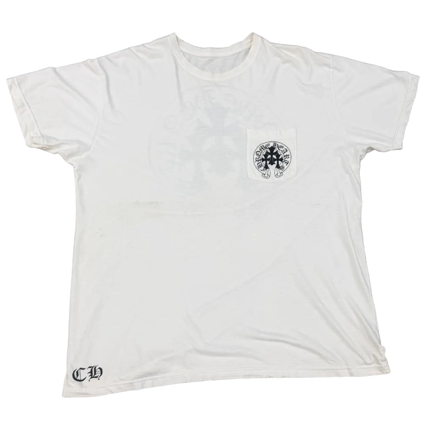 Chrome Hearts Triple Cross Horseshoe Logo T-Shirt White