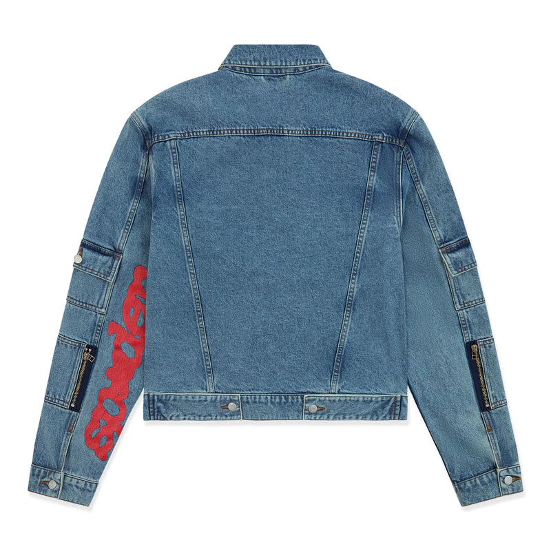 Sp5der Denim V3 Truck Jacket Light Wash