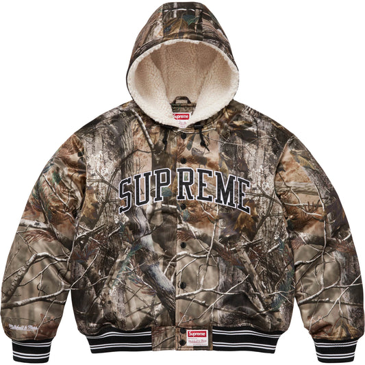 Supreme®/Mitchell & Ness® Lined Hooded Satin Varsity Jacket Realtree® AP Camo