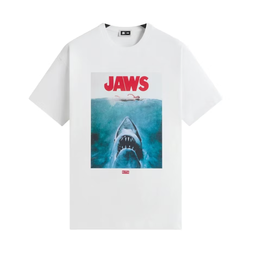 Kith x JAWS Main Poster Vintage Tee Bright White