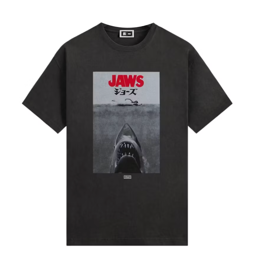 Kith x JAWS Japanese Poster Vintage Tee Black