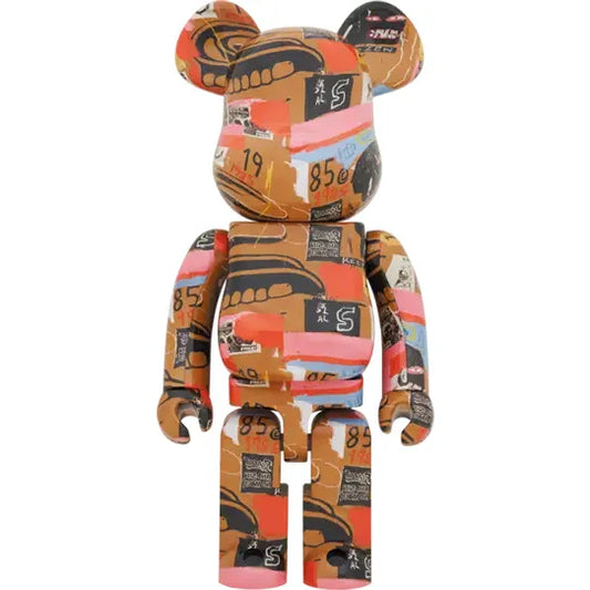 Bearbrick Andy Warhol x JEAN-MICHEL BASQUIAT #2 1000% Multi