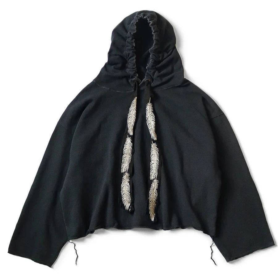 Kapital SWT Knit Feather Cord Namazu Hoodie Black