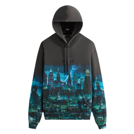 Kith x Batman Gotham Vintage Nelson Hoodie Black