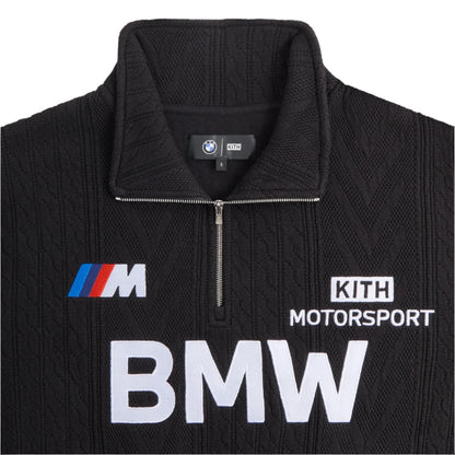 Kith x BMW Cable Fleece Quarter Zip Black