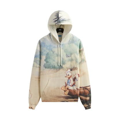 Kith Disney Donald Duck Hawaiian Vintage Nelson Hoodie White