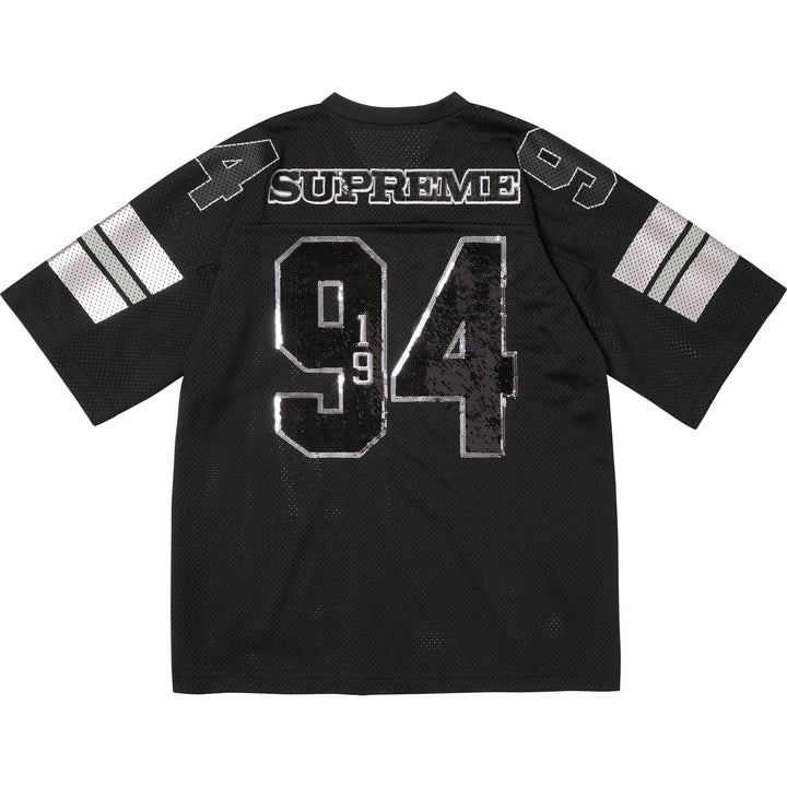 Supreme Sequin Football Jersey Black