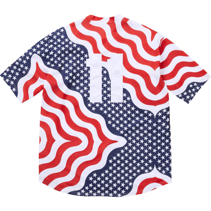 Supreme S Logo Baseball Henley (SS25) Flag