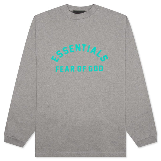 Fear of God Essentials Heavy Jersey L/S Tee Dark Heather Oatmeal