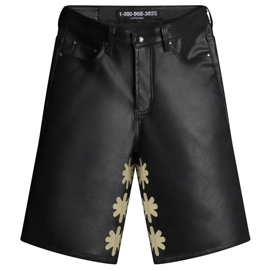 LOSTSHDWS Leather Short Black/Bone