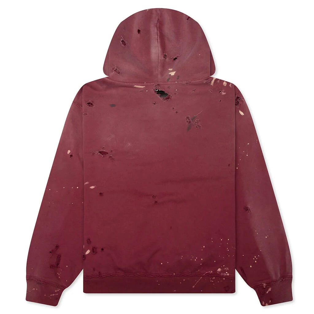 Satoshi Nakamoto Luke Fleece Hoodie Burgundy