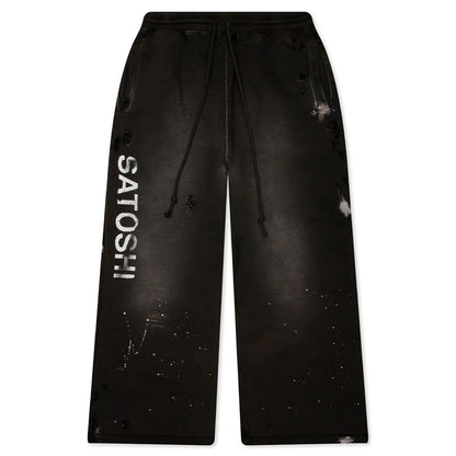 Satoshi Nakamoto Luke Fleece Sweatpants Black