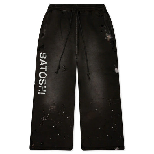 Satoshi Nakamoto Luke Fleece Sweatpants Black