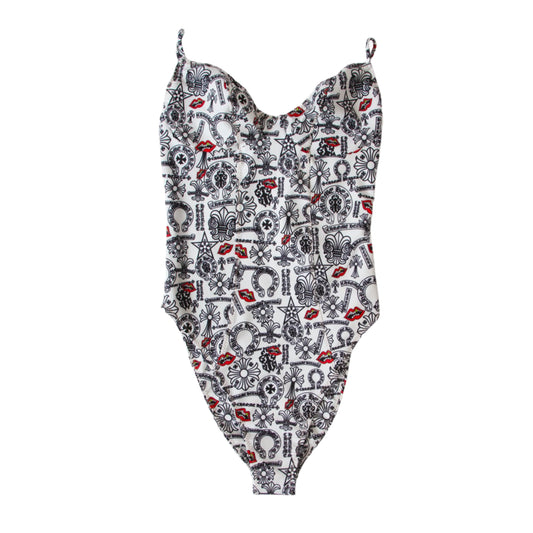 Chrome Hearts Matty Boy Dipped in Blue CH Chomper Swimsuit Multi (Women's)