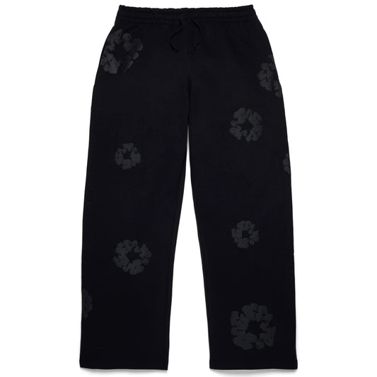 Denim Tears Mono Cotton Wreath Baggy Sweatpants Black