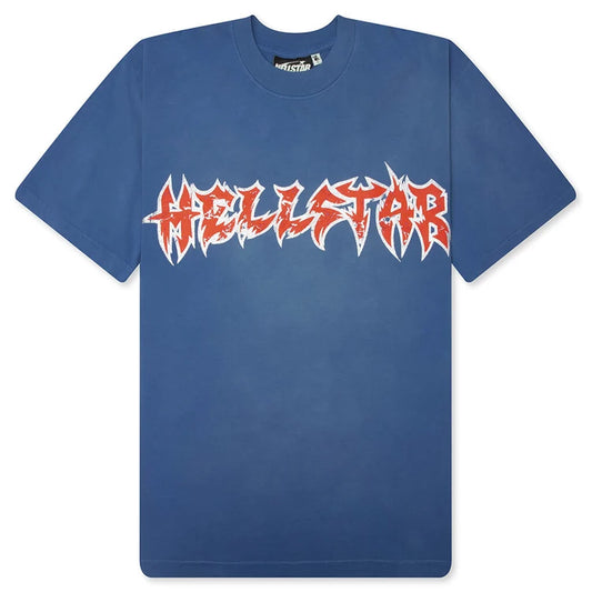 Hellstar Metal Logo T-Shirt Blue