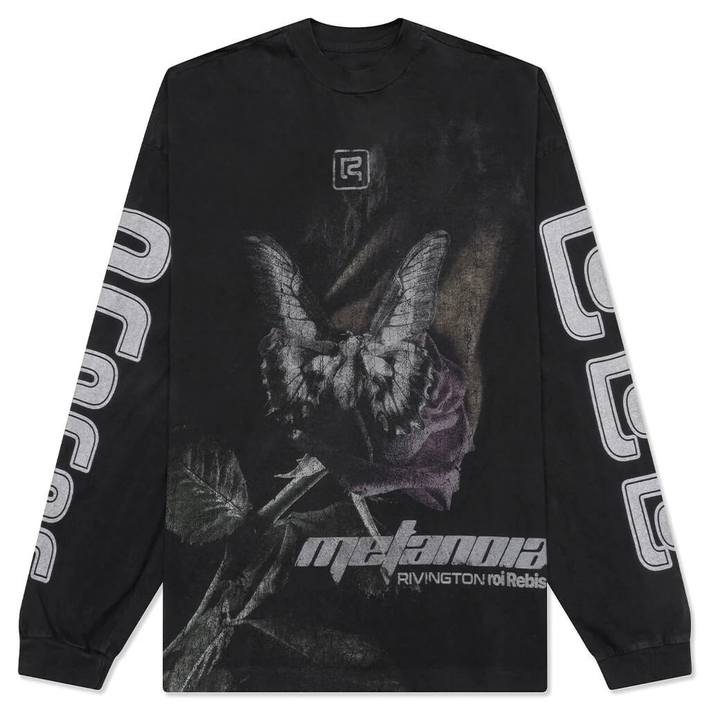 RIVINGTON roi Rebis Metamoth Vintage L/S Tee Jet Black