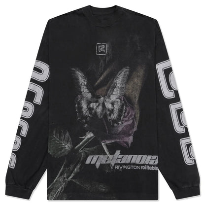 RIVINGTON roi Rebis Metamoth Vintage L/S Tee Jet Black