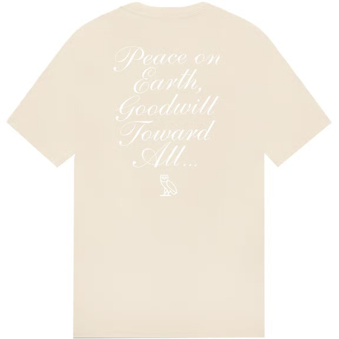 OVO Holiday Owl T-Shirt Cream