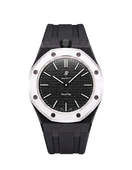 Swatch x Audemars Piguet AP Bioceramic Royal Pop Ocho Negro(with Rubber Strap)