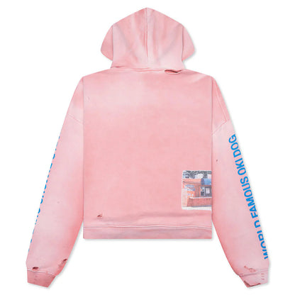 Paly Oki Dog Hooded Sweatshirt Pink