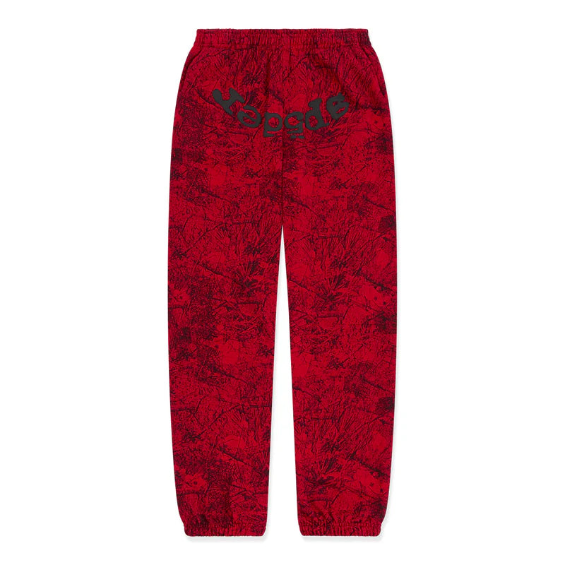 Sp5der OG Tree Camo Sweatpant Red