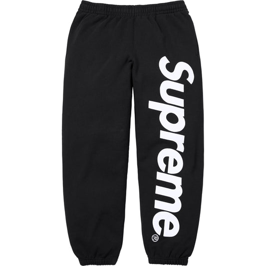 Supreme Satin Appliqué Sweatpant Black (SS26)