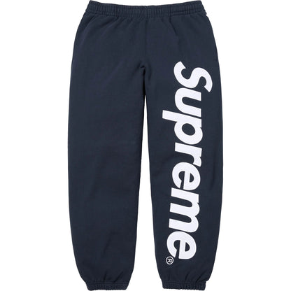 Supreme Satin Appliqué Sweatpant Navy (SS26)