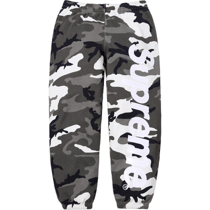 Supreme Satin Appliqué Sweatpant Snow Camo (SS26)