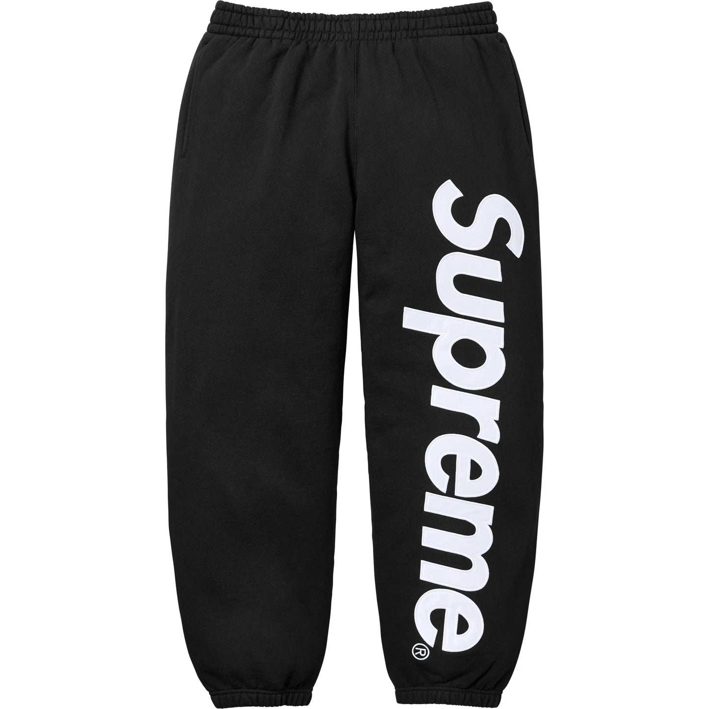Supreme Satin Appliqué Sweatpant Black (FW25)