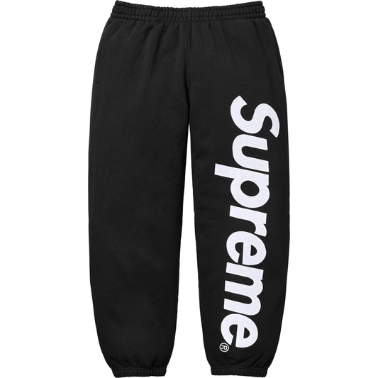 Supreme Satin Appliqué Sweatpant Black (FW25)