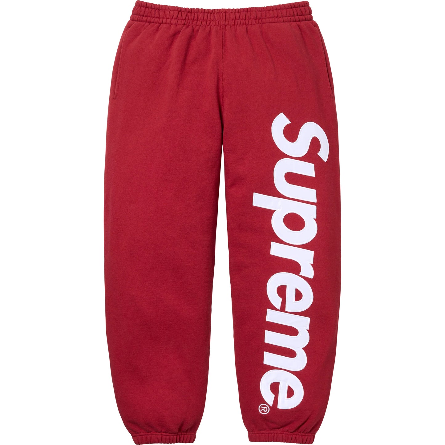 Supreme Satin Appliqué Sweatpant Red (FW25)