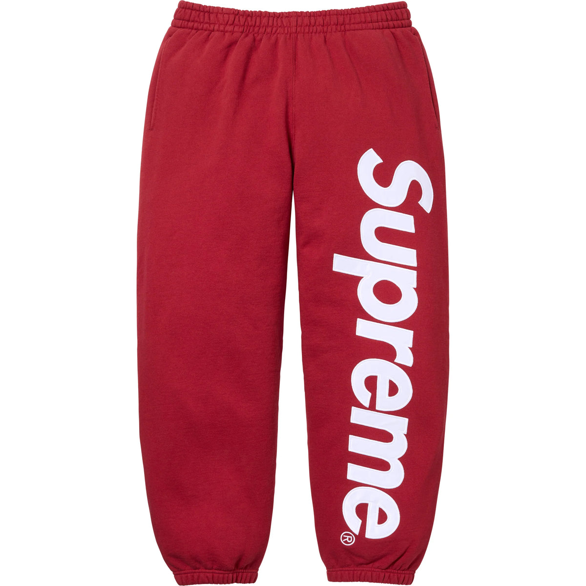 Supreme Satin Appliqué Sweatpant Red (FW25) – Endless Supply