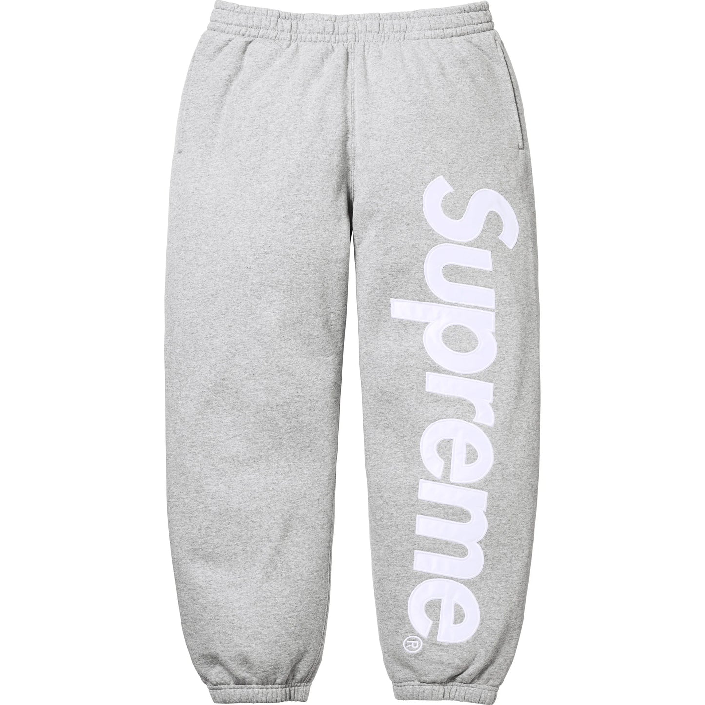 Supreme Satin Appliqué Sweatpant Heather Grey (FW25)