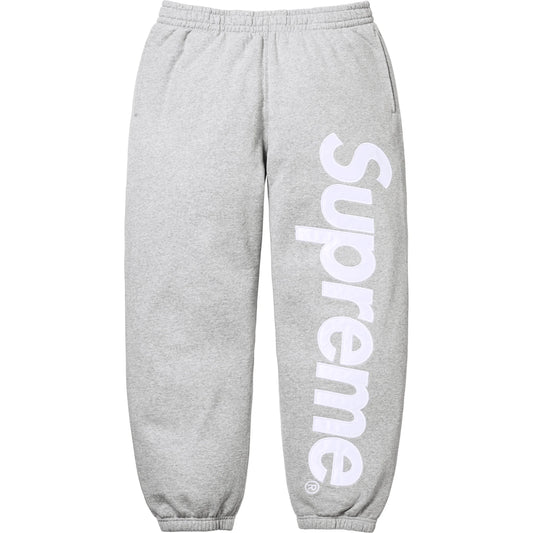 Supreme Satin Appliqué Sweatpant Heather Grey (FW25)
