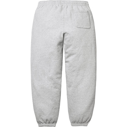 Supreme Satin Appliqué Sweatpant Heather Grey (FW25)