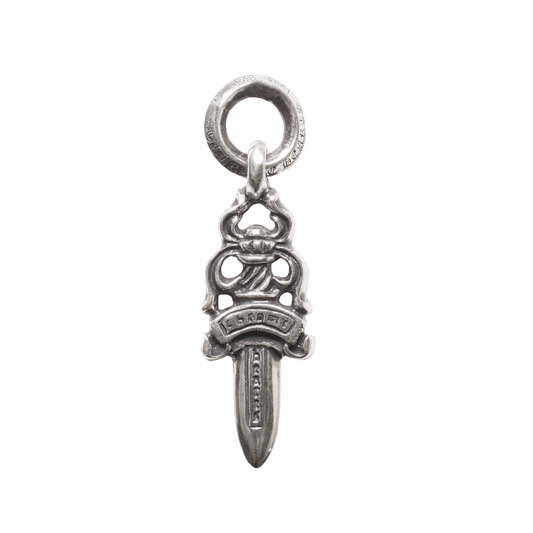 Chrome Hearts Silver Dagger Charm Pendant