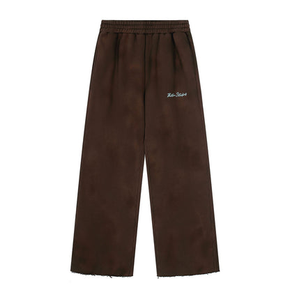 Thirteen Studios Embroidered Logo Relaxed Sweatpant Brown