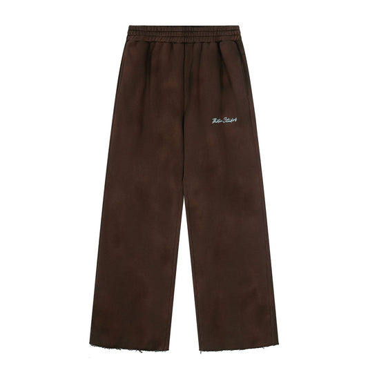 Thirteen Studios Embroidered Logo Relaxed Sweatpant Brown