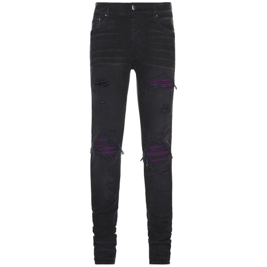 Amiri MX1 Jean Ultrasuede Aged Black/Purple