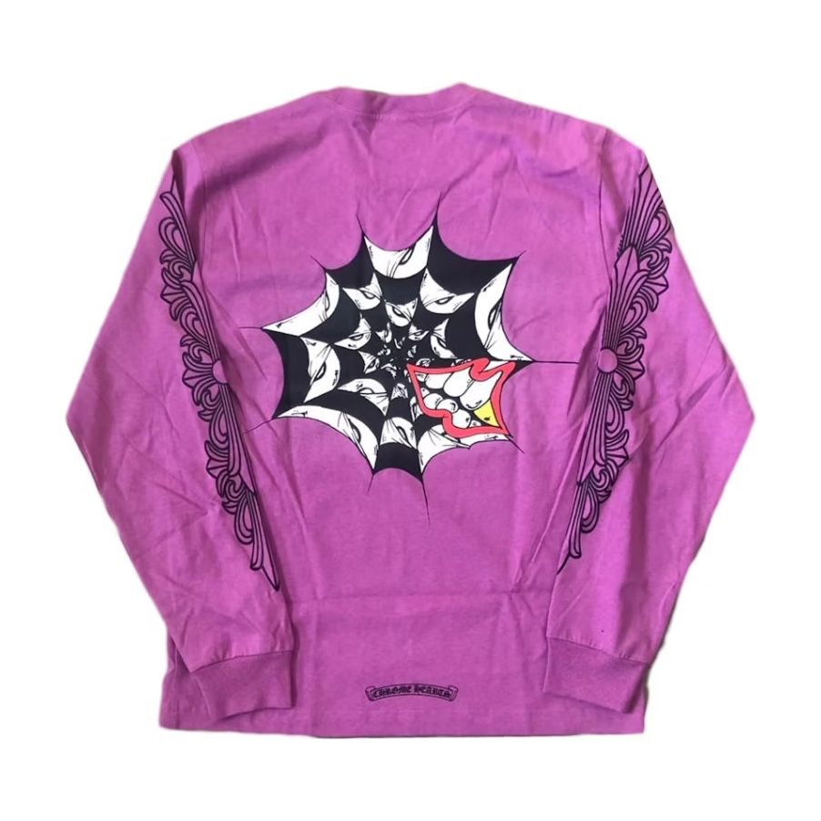 Chrome Hearts Matty Boy Spider Web L/S T-Shirt Purple