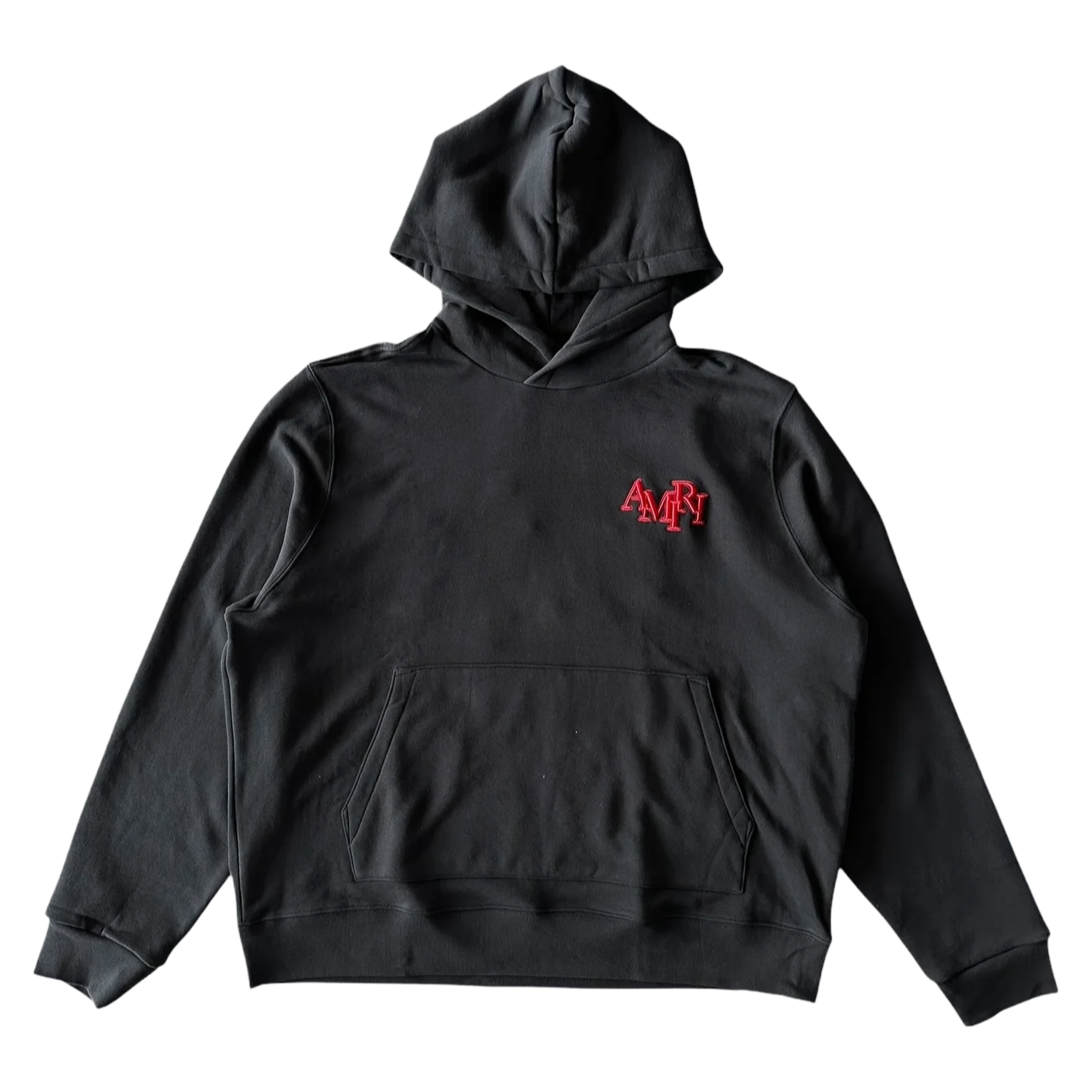 Amiri Staggered Logo Hoodie Black/Red