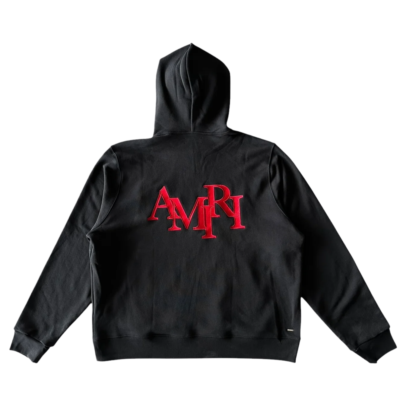Amiri Staggered Logo Hoodie Black/Red