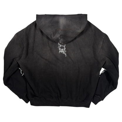 Bossi Reversible Thermal Lined Zip-Up Hoodie Vintage Black/White
