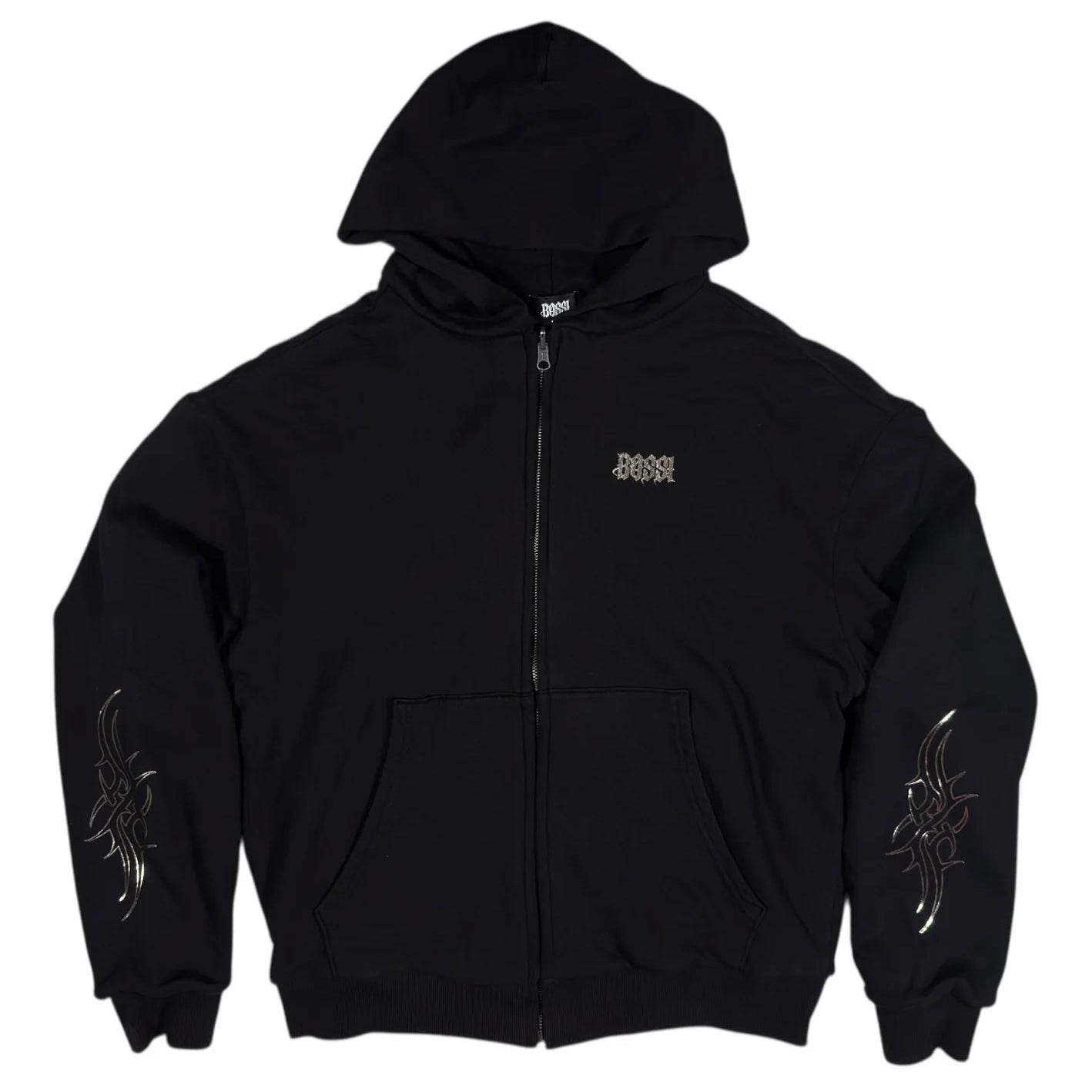 Bossi Reversible Thermal Lined Zip-Up Hoodie Black/Gunmetal Foil