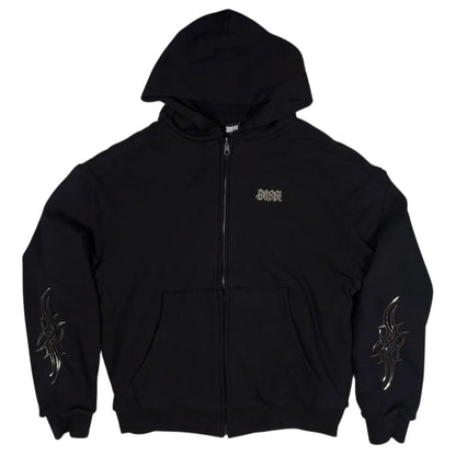 Bossi Reversible Thermal Lined Zip-Up Hoodie Black/Gunmetal Foil