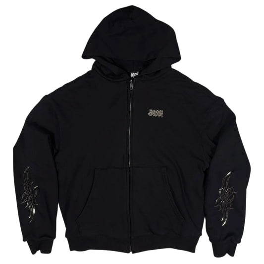 Bossi Reversible Thermal Lined Zip-Up Hoodie Black/Gunmetal Foil