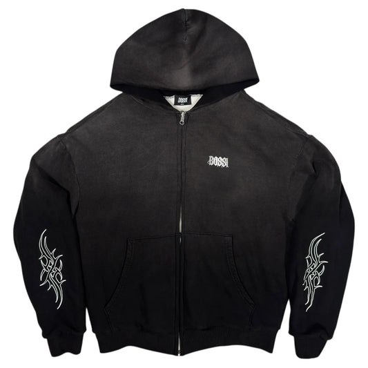 Bossi Reversible Thermal Lined Zip-Up Hoodie Vintage Black/White